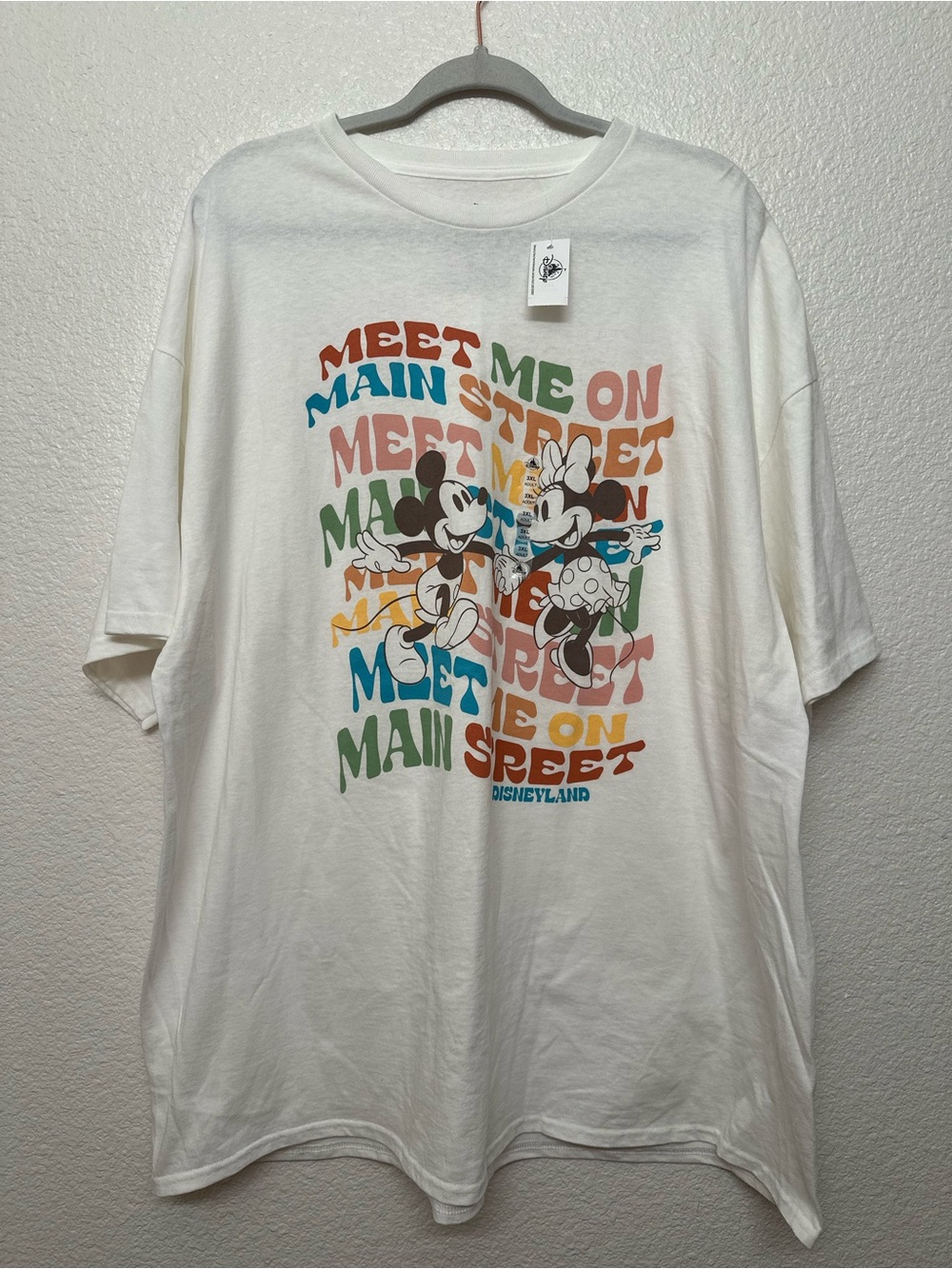 Disney White 'Meet Me on Main Street' Mickey & Minnie Graphic Tee